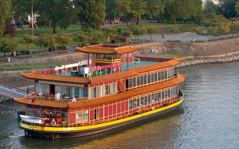Chinese-style river cruise boat