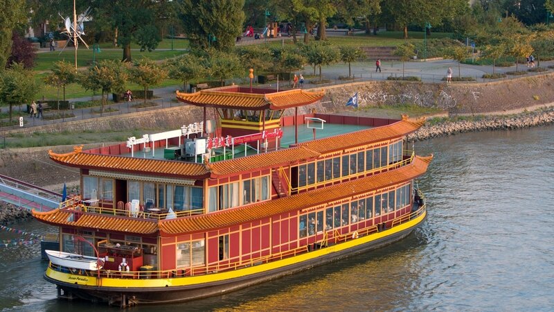 Chinese-style river cruise boat