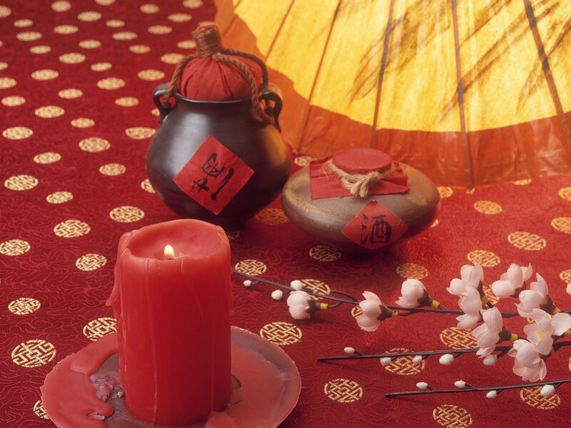 Chinese tea ceremony setup