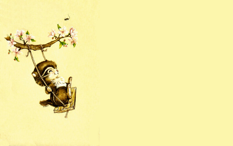 Chipmunk on Swing