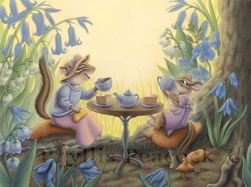 Chipmunks Having Tea