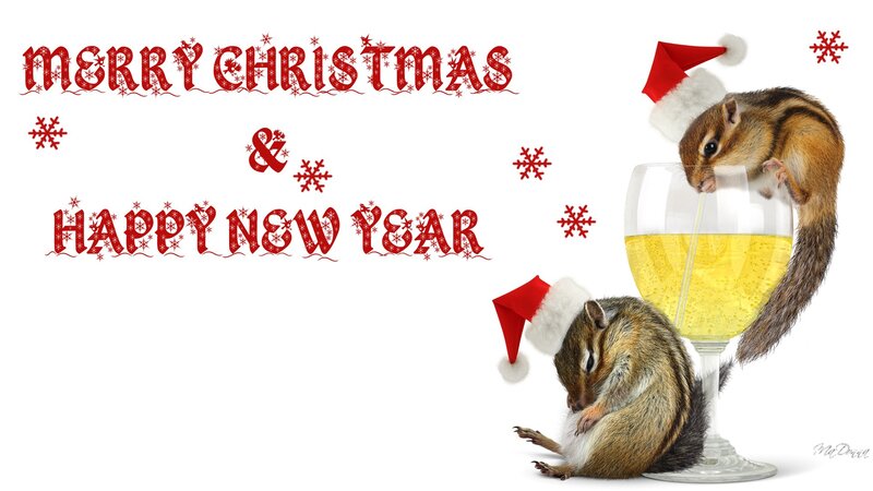 Chipmunks with Wine Glass