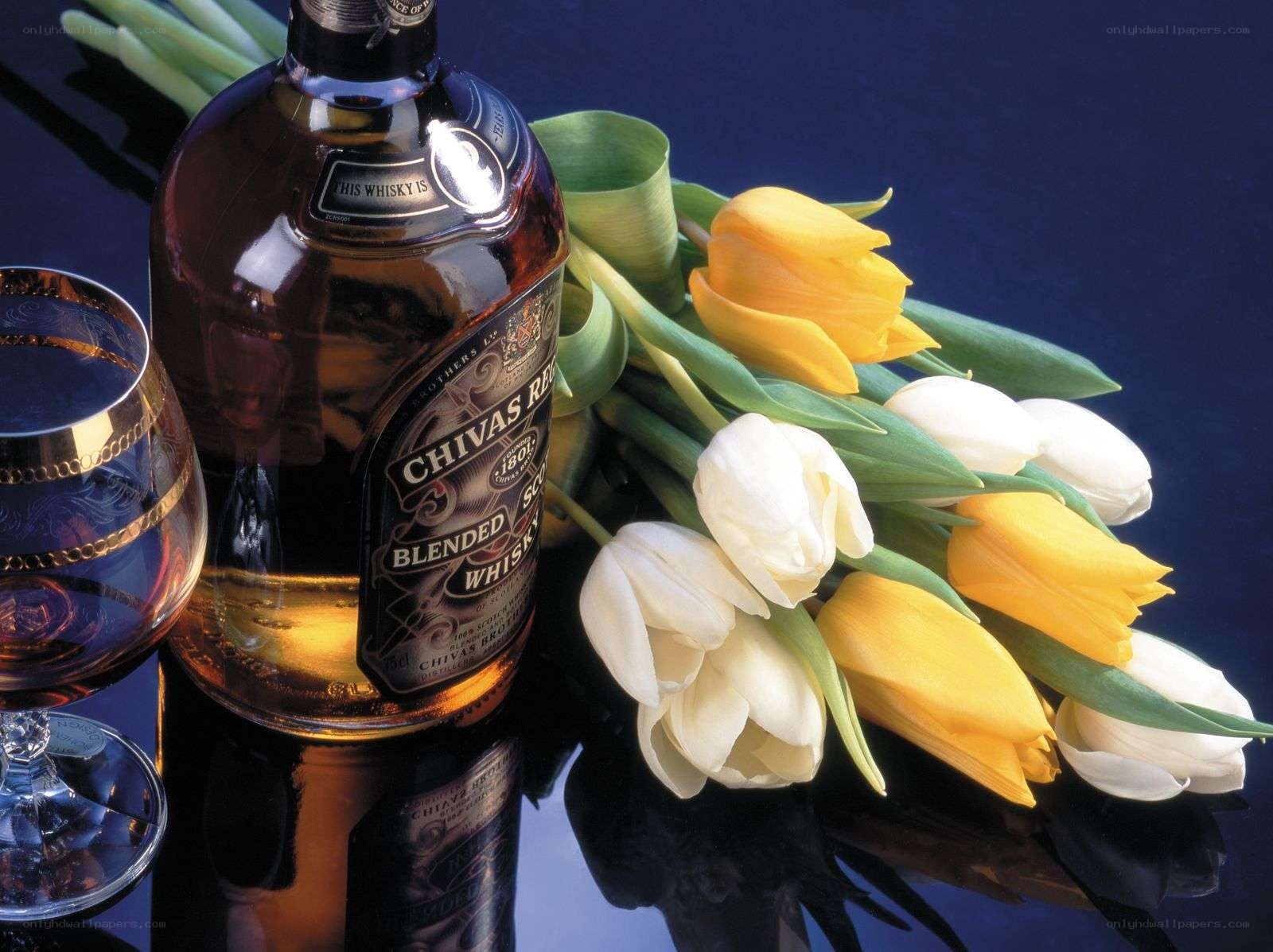 Chivas Regal with tulips