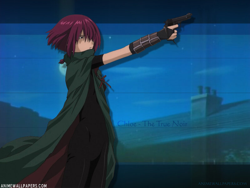 Chloe aiming a pistol