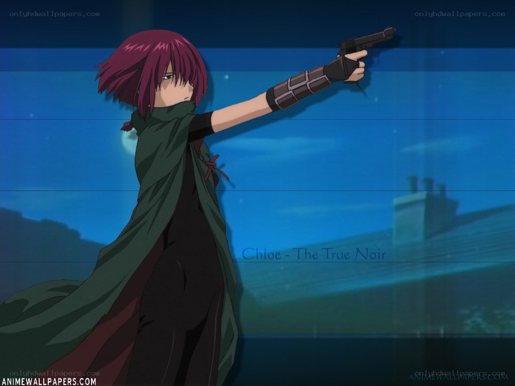 Chloe aiming a pistol