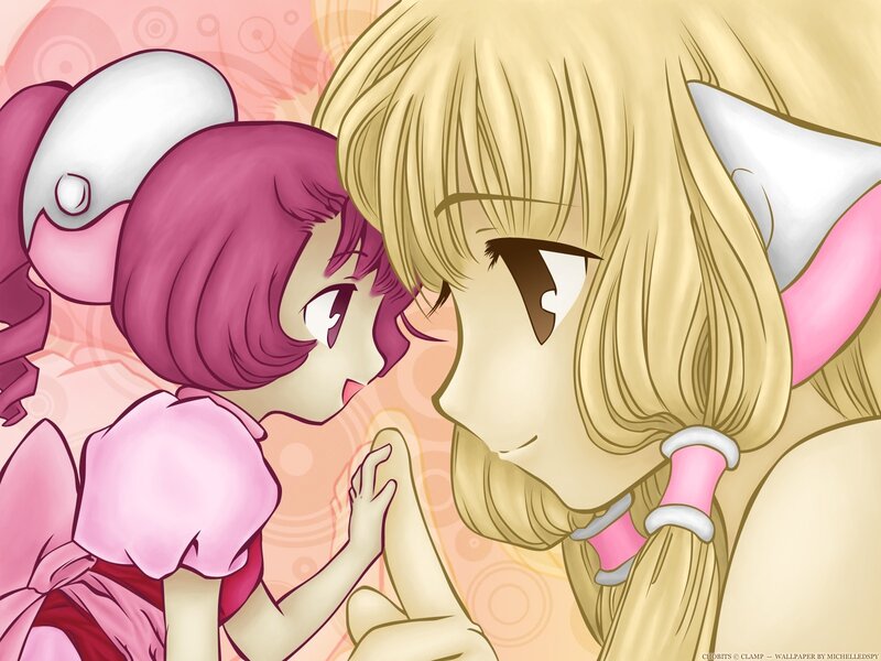 Chobits anime characters in a close moment