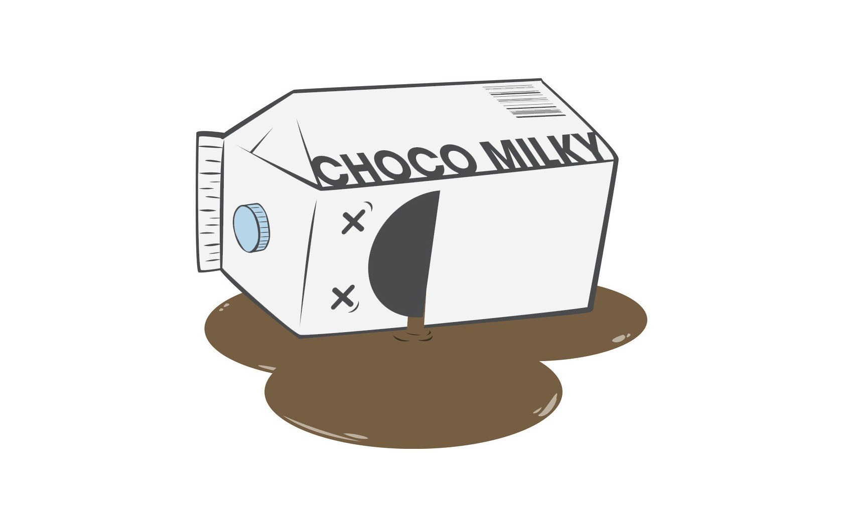 Choco Milky carton spill
