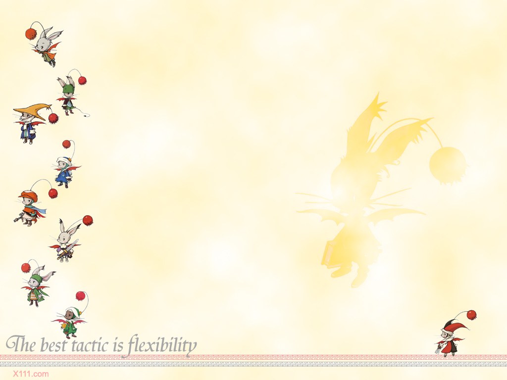 Chocobo and Final Fantasy characters