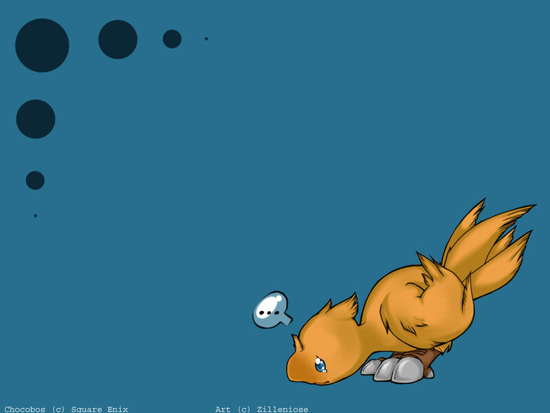 Chocobo crying with bubble
