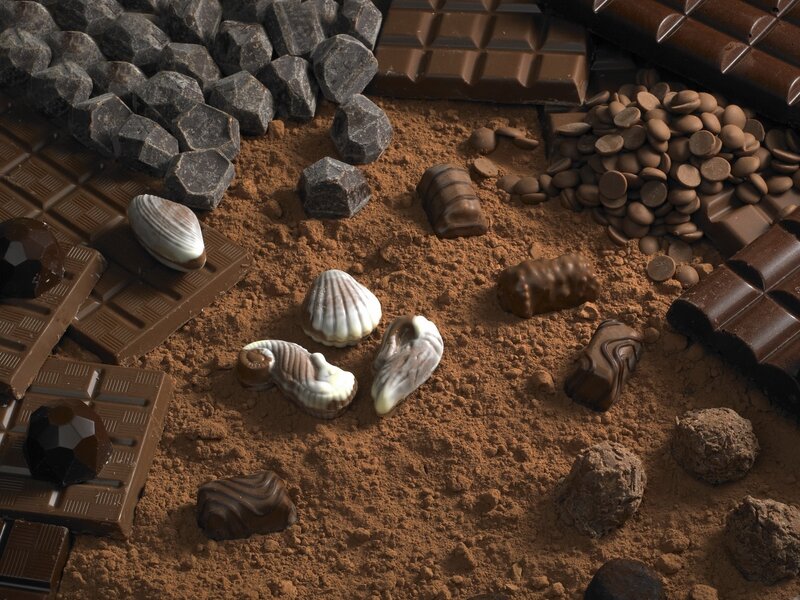 chocolate and cocoa display