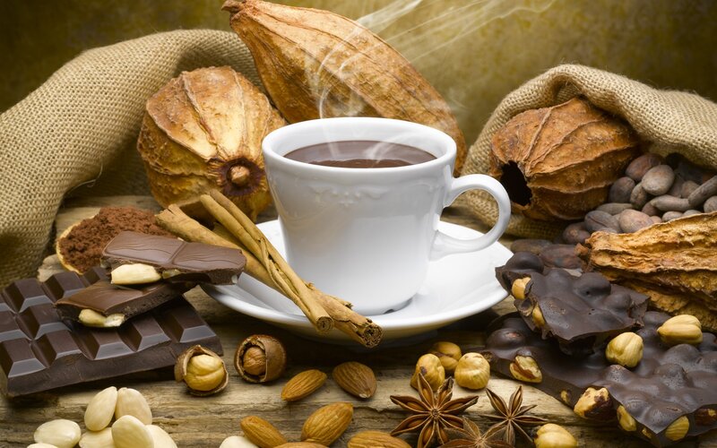 Chocolate and Coffee Arrangement — Brown