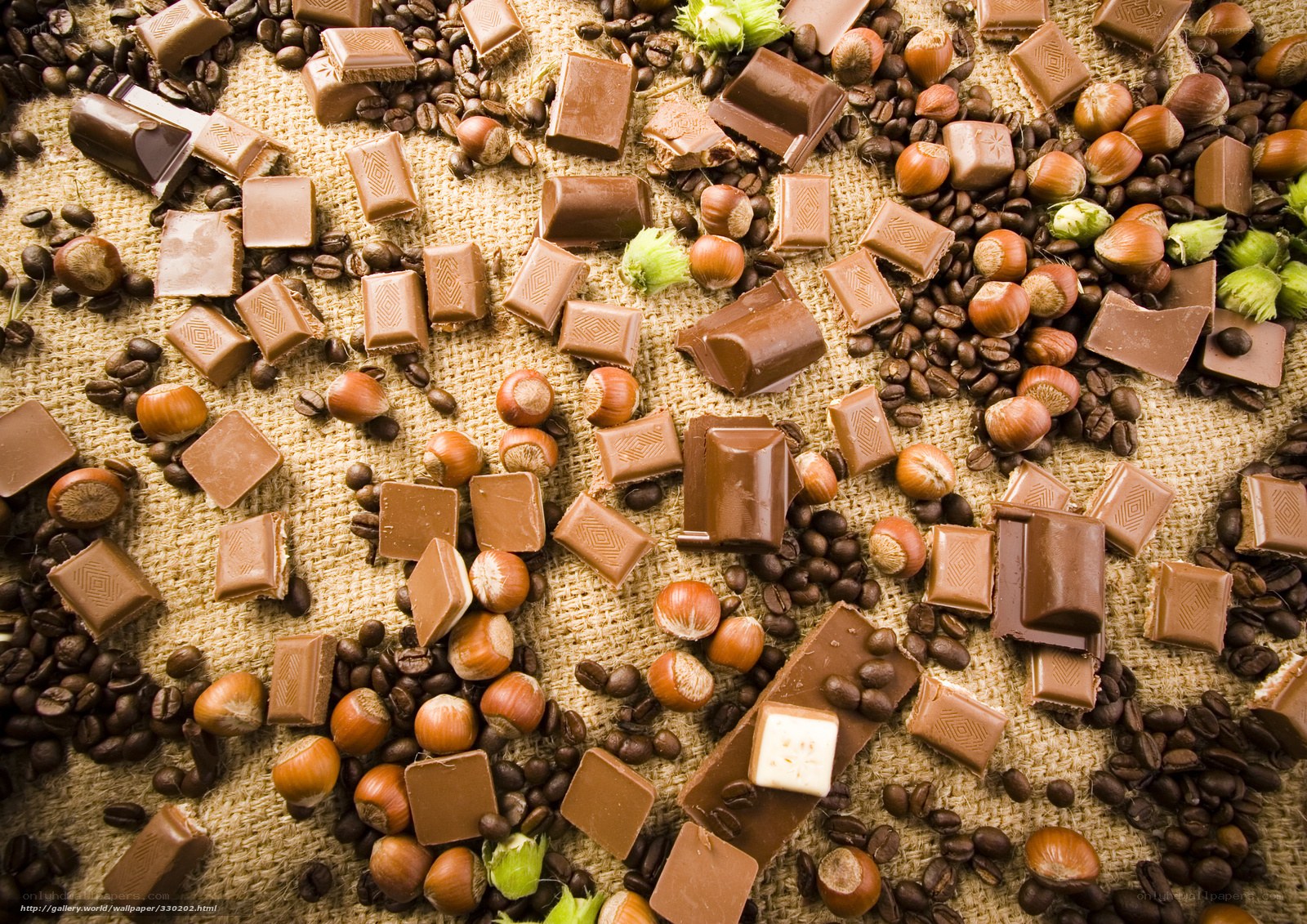 chocolate and coffee beans arrangement