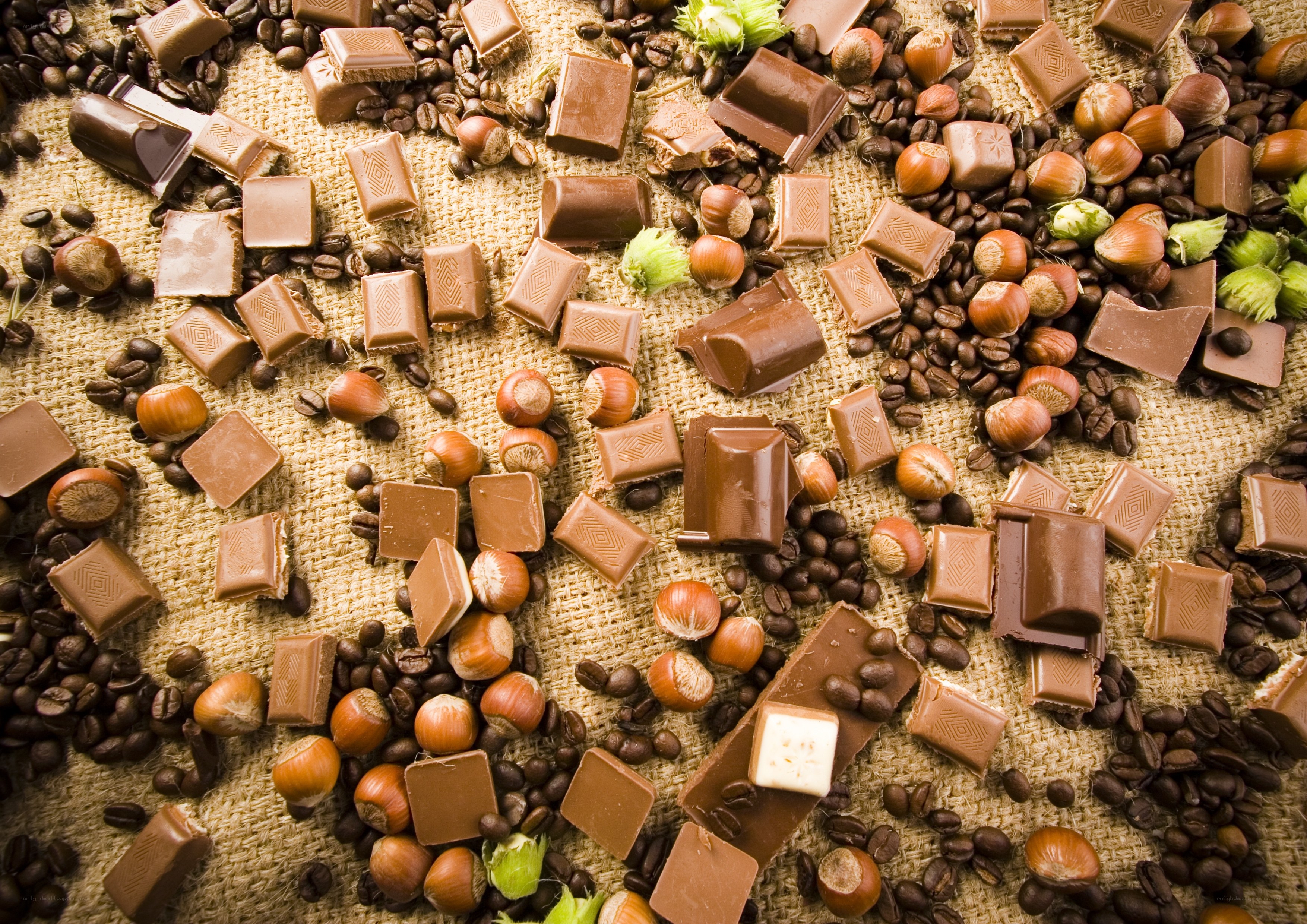 chocolate and coffee beans arrangement