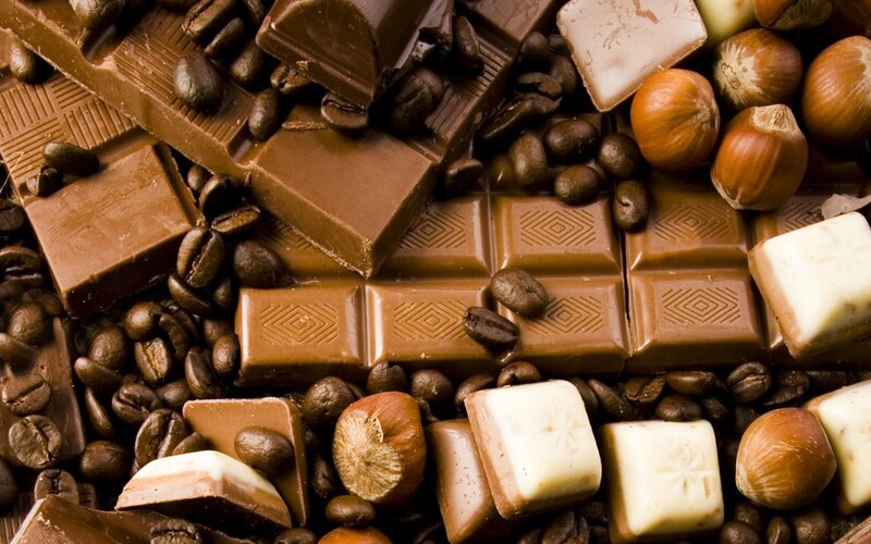 Chocolate and Coffee Beans — Brown, Rich