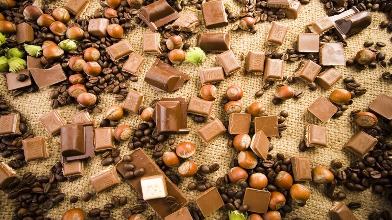 chocolate and coffee beans