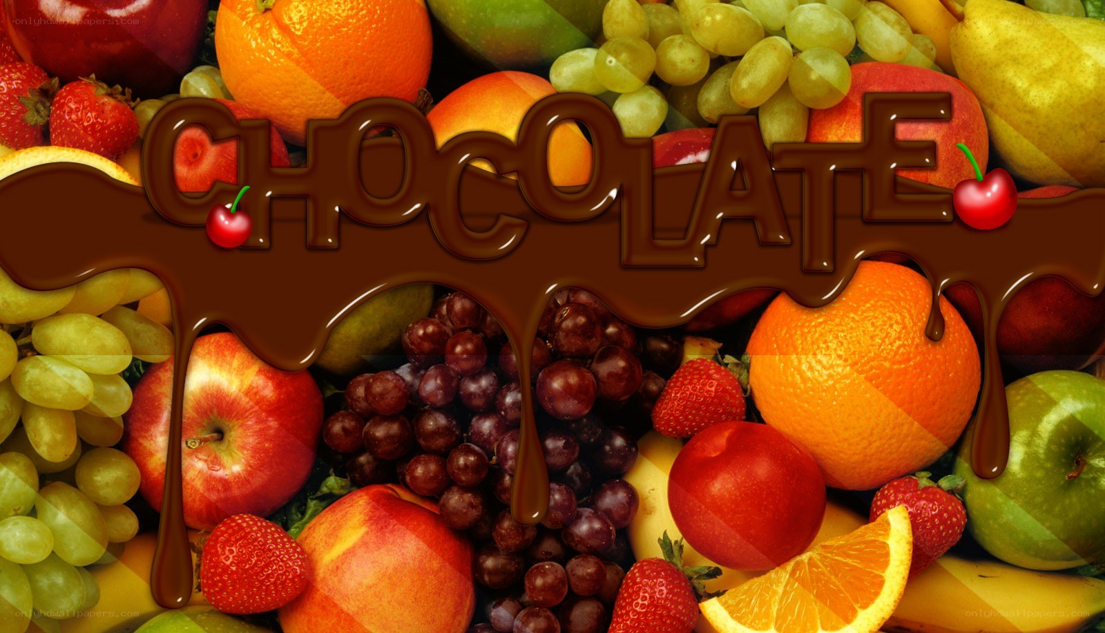 chocolate and fruit collage