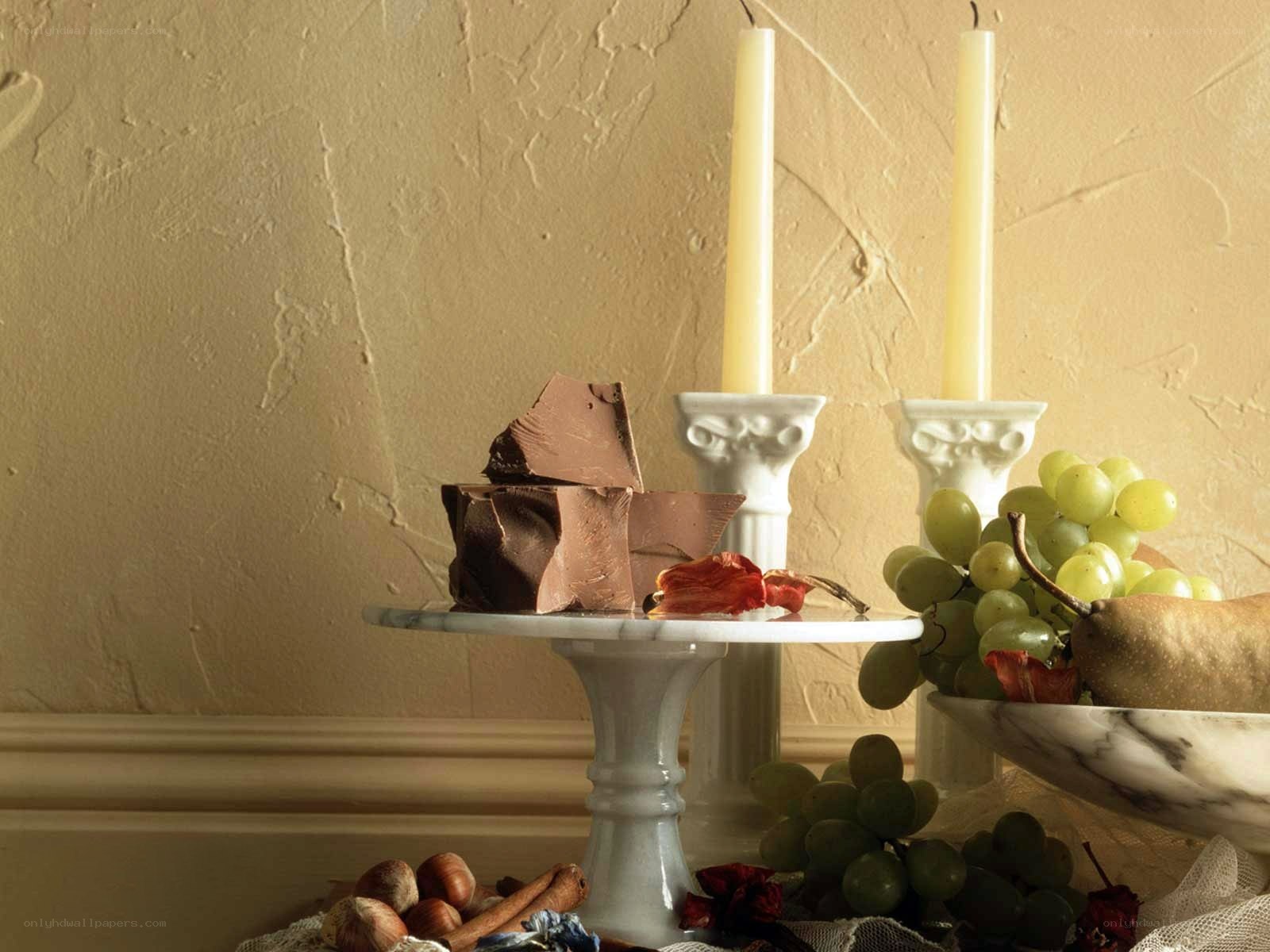 Chocolate and fruit still life