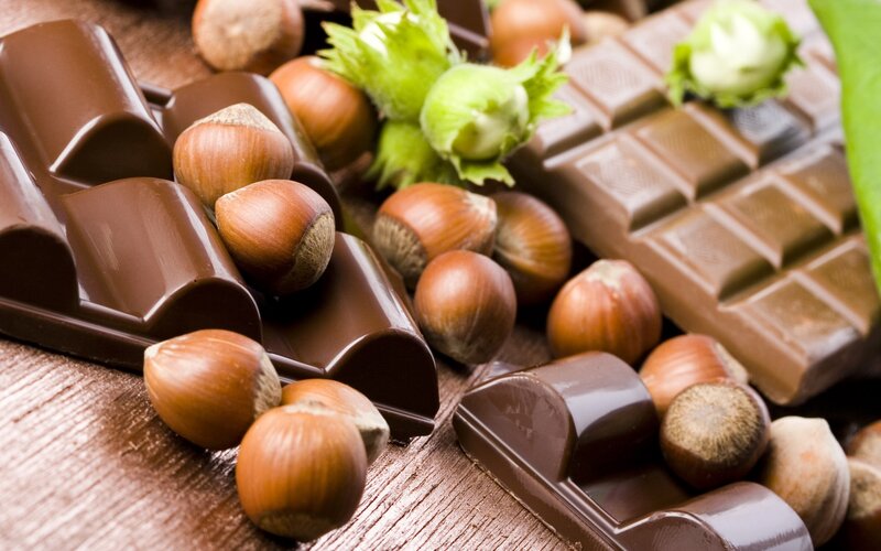 chocolate and hazelnuts