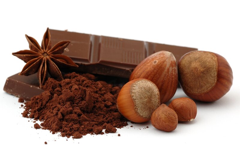 Chocolate and Hazelnuts — Brown, Neutral, Photograph