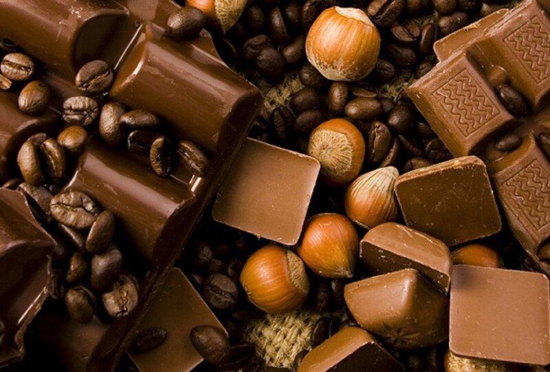Chocolate and Hazelnuts — Brown, Rich, Photograph, Coffee Beans