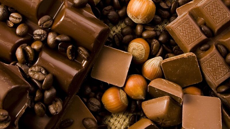 Chocolate and Hazelnuts — Brown, Rich, Photograph