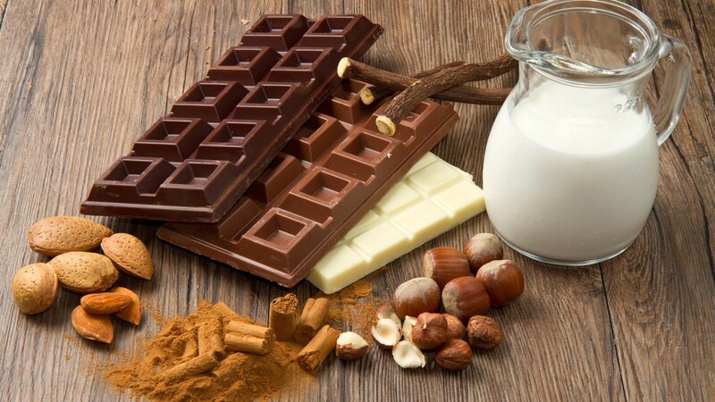 chocolate and nuts arrangement