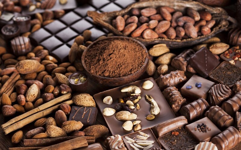 Chocolate and Nuts Arrangement — Brown