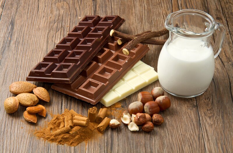 chocolate and nuts arrangement