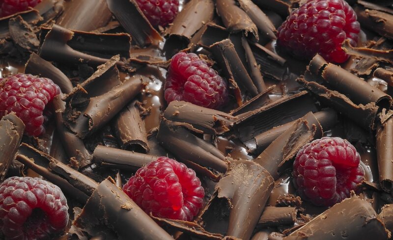 Chocolate and Raspberries — Brown