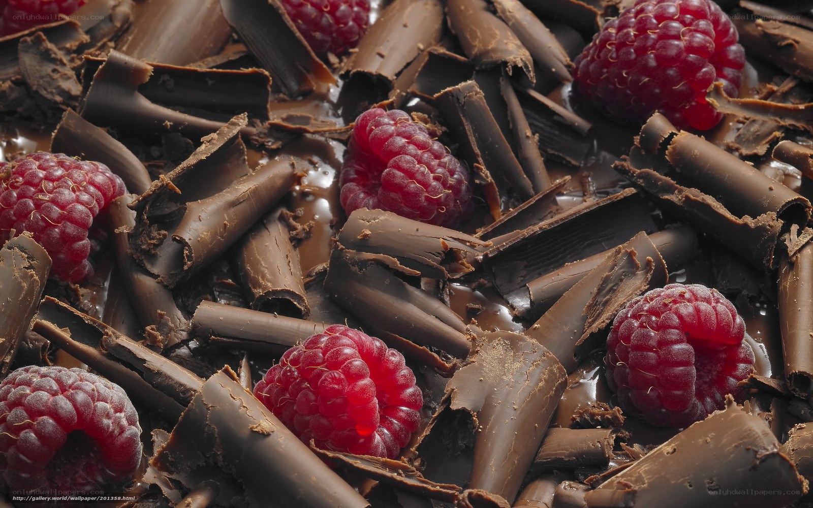 chocolate and raspberries