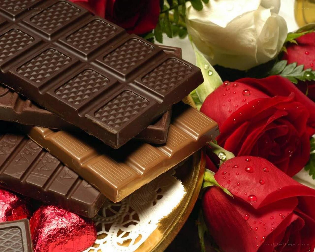 chocolate and roses arrangement