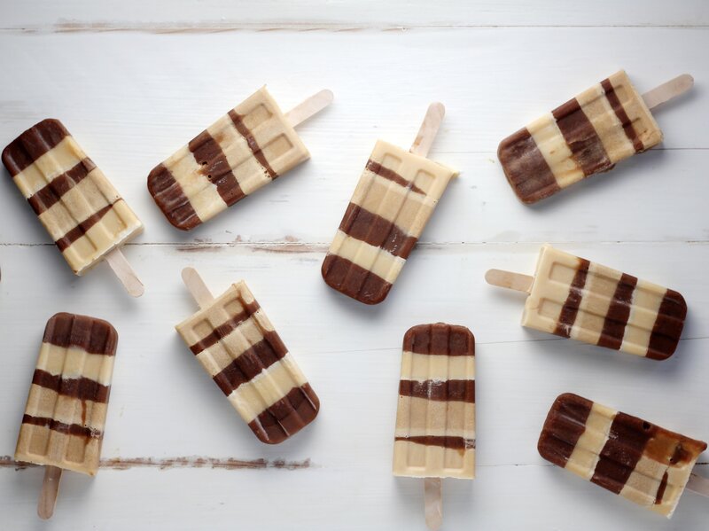 Chocolate and Vanilla Popsicles — Brown