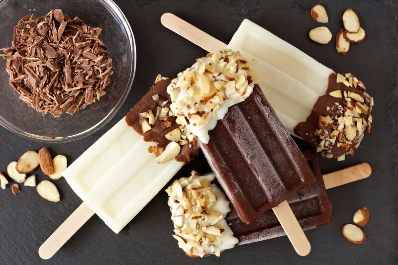 Chocolate and White Popsicles