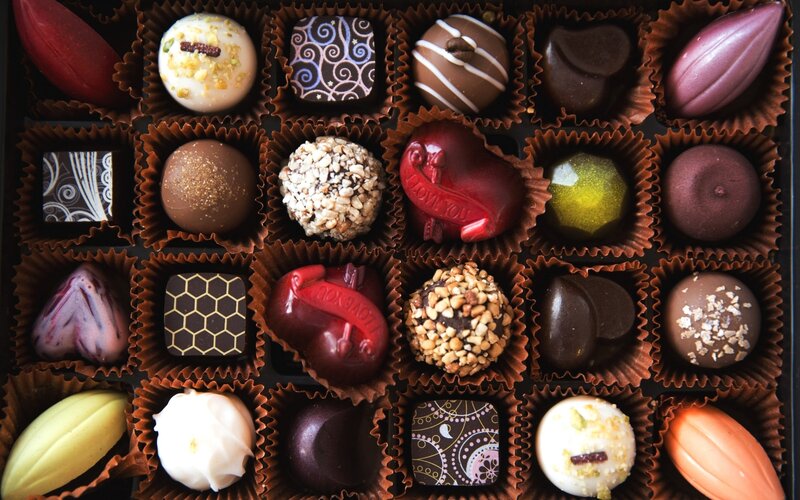 Chocolate Assortment — Brown, Indulgent, Photograph, Candies