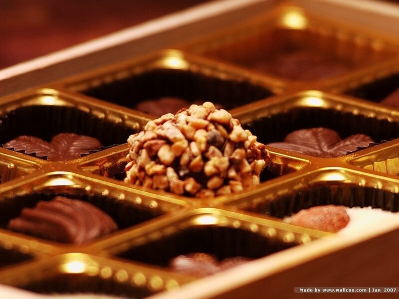 Chocolate Assortment in Box — Brown