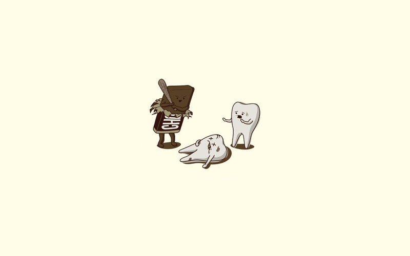 chocolate attacks teeth