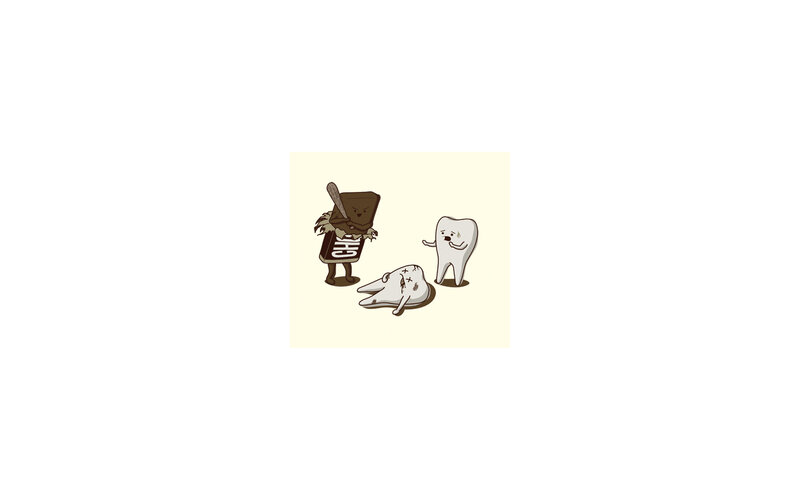 Chocolate attacks teeth