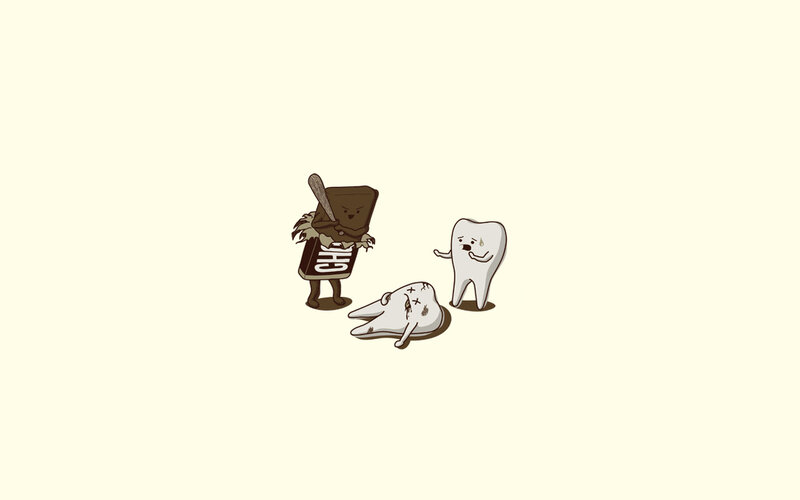 Chocolate attacks teeth