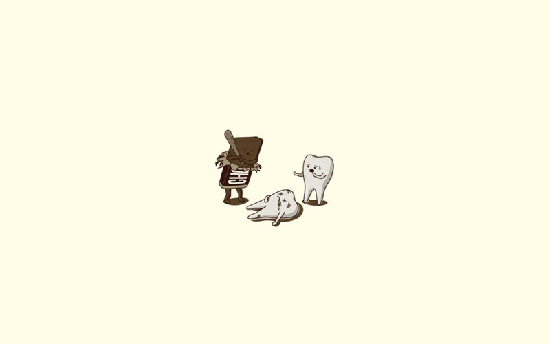 Chocolate attacks tooth