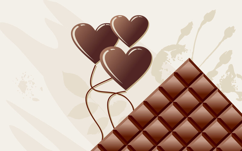 Chocolate Bar and Hearts