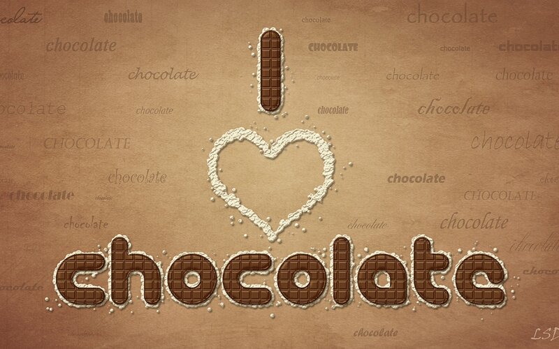 Chocolate Bar Heart — Brown