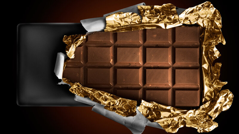 Chocolate Bar in Foil — Brown