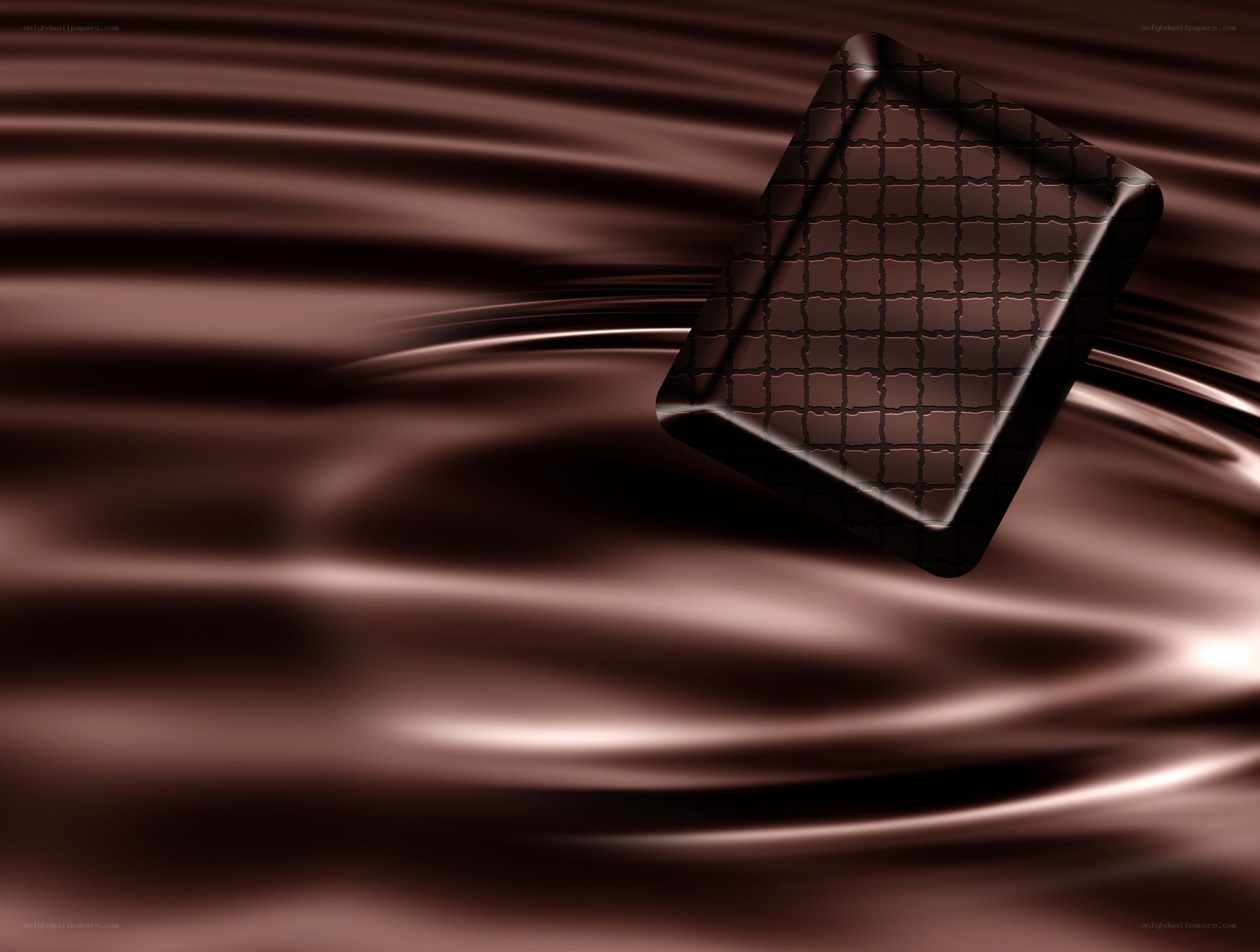 chocolate bar in melted chocolate