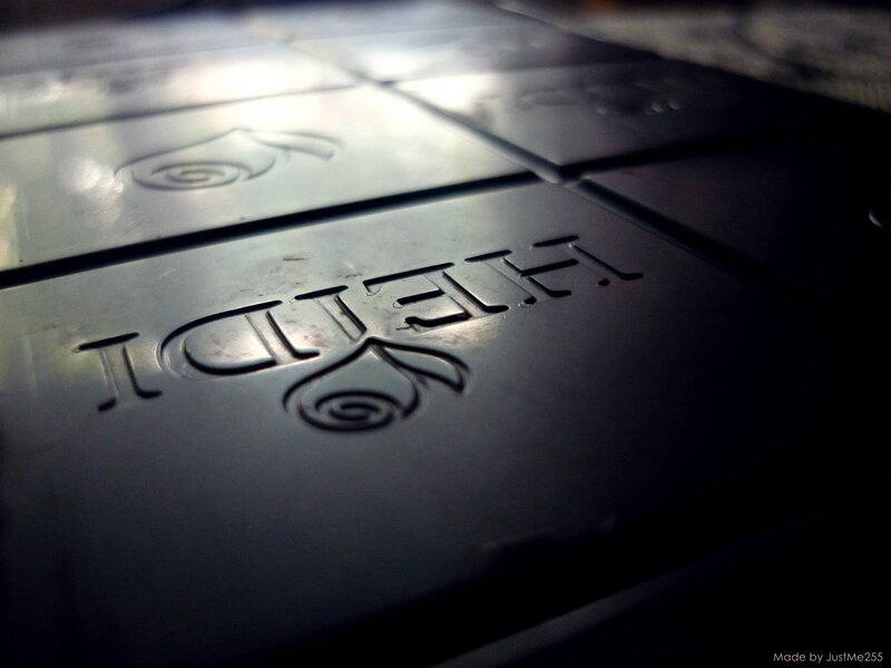 chocolate bar with branding