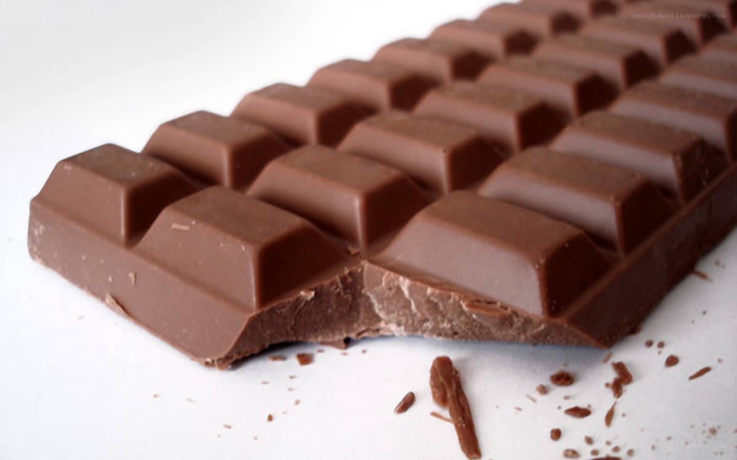 chocolate bar with broken piece