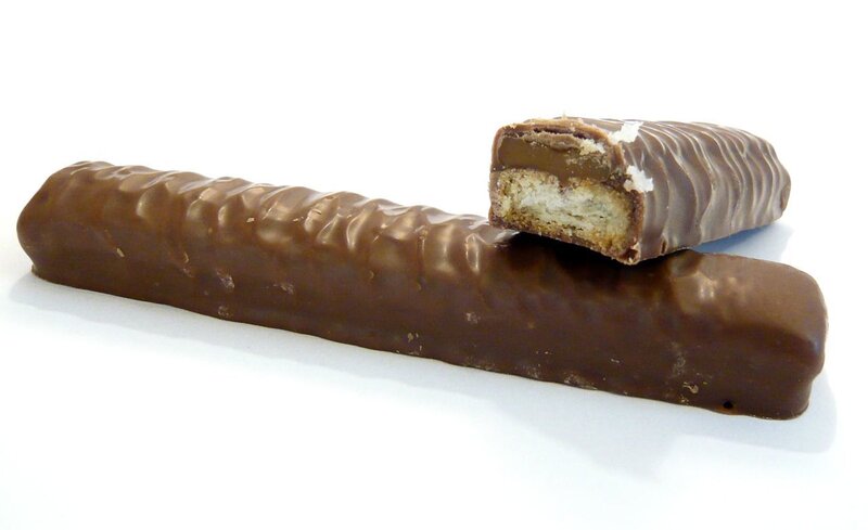 chocolate bar with broken piece