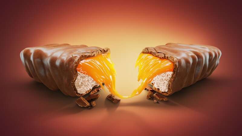 Chocolate Bar with Caramel — Brown
