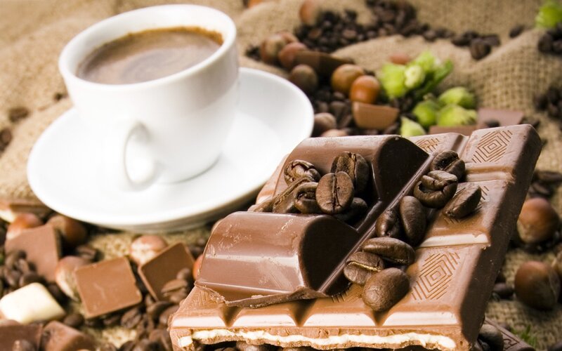 Chocolate Bar with Coffee — Brown, Warm
