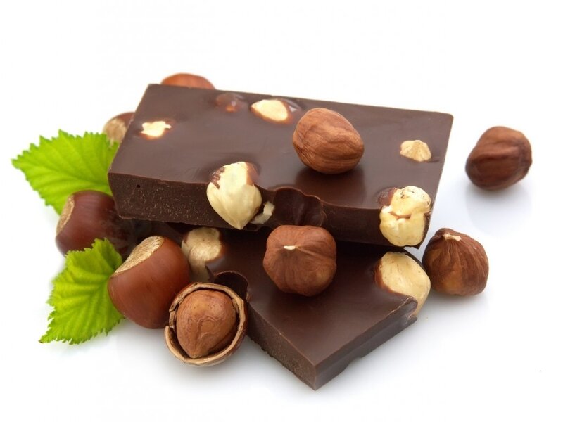 Chocolate Bar with Hazelnuts — Brown, Appetizing