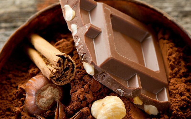 Chocolate Bar with Nuts — Brown